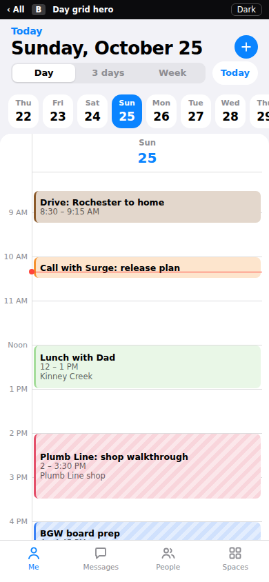 Day grid hero phone screenshot